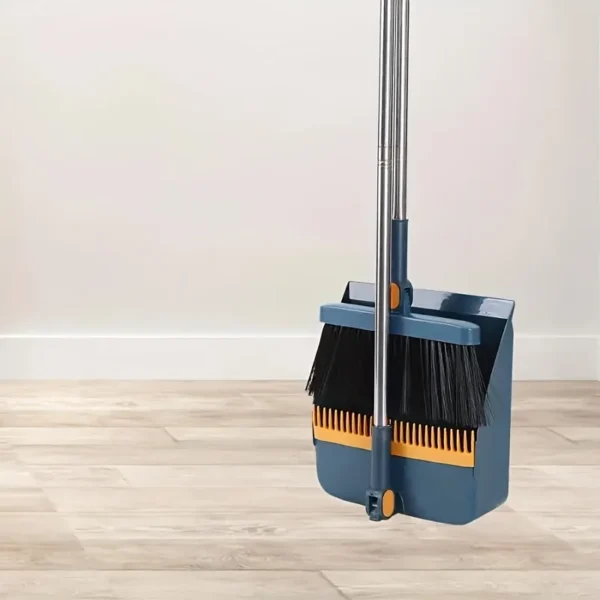 1 Set Household Broom And Dustpan Set Durable Sweeping Broom And Dustpan With Long Handle For Home Office School Dorm - Image 2