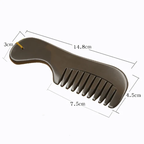 5A grade Original Si Bin brown color Bian stone massage guasha stone multifuntion beauty face comb home health care back massage - Image 3