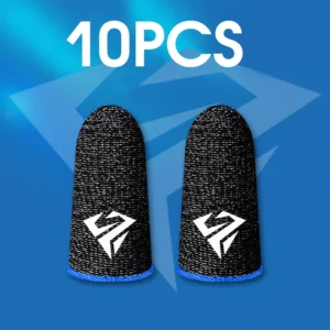 10pcs Mobile Game Fingertip Gloves – Sweatproof, Anti-Slip, Breathable Touchscreen Finger Sleeve for PUBG Gaming