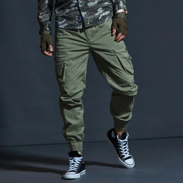High-Quality Khaki Casual Pants Men Tactical Joggers Camouflage Cargo Pants Multi-Pocket Fashion Black Army Trousers Work Wear - Image 5