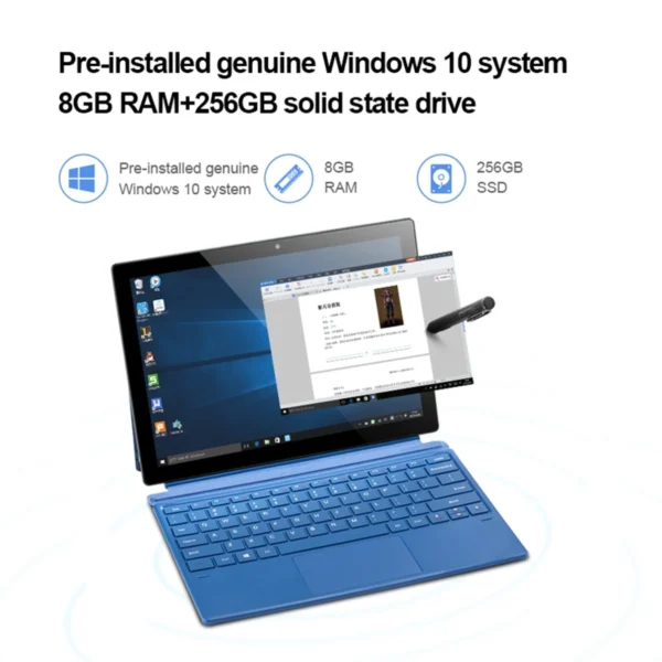 PiPO W12 4G LTE Tablet PC 12.3 Inch 8GB 256GB Windows 10 System Qualcomm Snapdragon 850 Octa Core up to 2.96GHz GPS 2880 x 1920 - Image 6