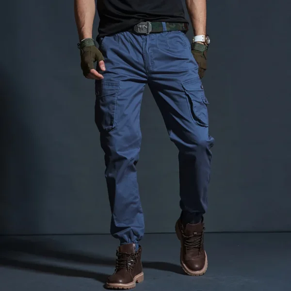 High-Quality Khaki Casual Pants Men Tactical Joggers Camouflage Cargo Pants Multi-Pocket Fashion Black Army Trousers Work Wear - Image 3