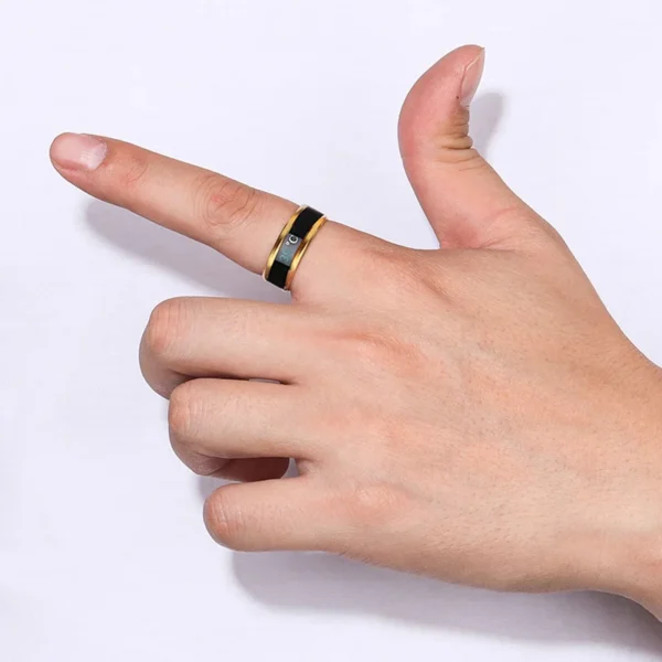 Titanium Steel Temperature Couple Ring Mood Emotion Feeling Intelligent Sensitive Rings For Women Men Waterproof Jewelry Gift - Image 6