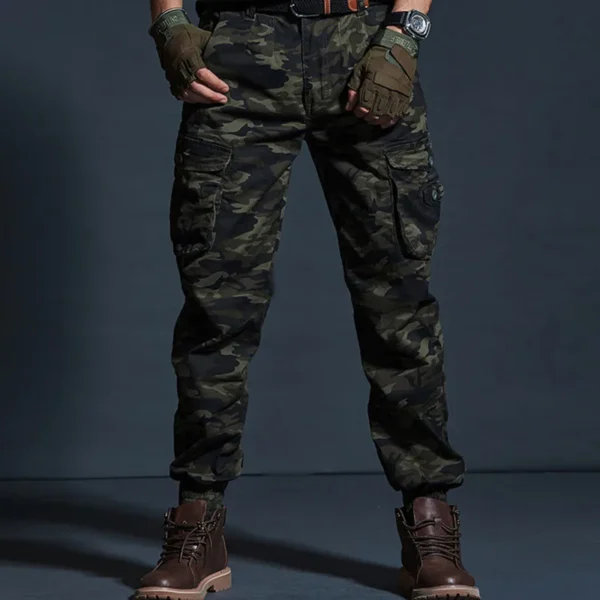 High-Quality Khaki Casual Pants Men Tactical Joggers Camouflage Cargo Pants Multi-Pocket Fashion Black Army Trousers Work Wear - Image 2