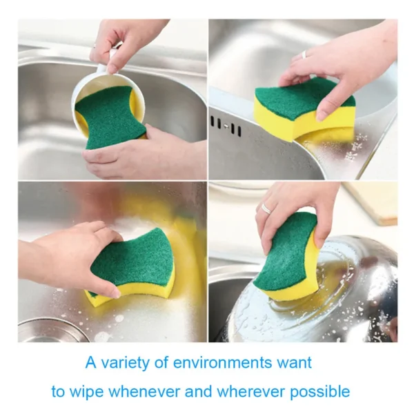 Dishwashing Reusable Kitchen Sponge Useful Accessories Cleaning Supplies Home Tools And Gadgets For Washing Tableware Scrubber - Image 5