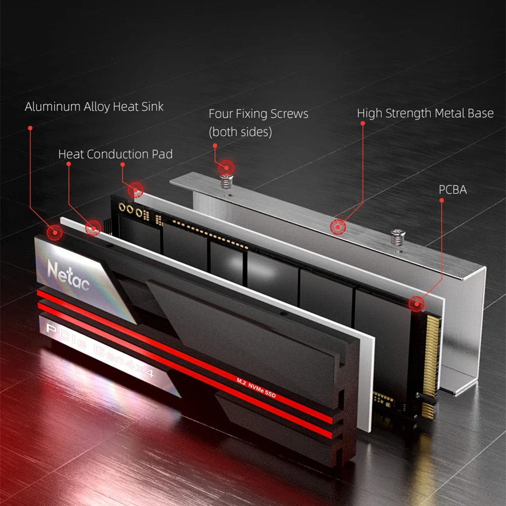 Netac NVMe M.2 SSD – 1TB, 2TB, 4TB, 512GB, PCIe 4.0x4, Internal Solid State Drive for PC, PS5, Laptop - Image 6