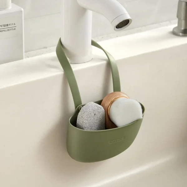Kitchen Sink Sponges Soap Holder Bathroom Dish Drain Water Basket Storage Drying Rack Accessories Organizer - Image 3