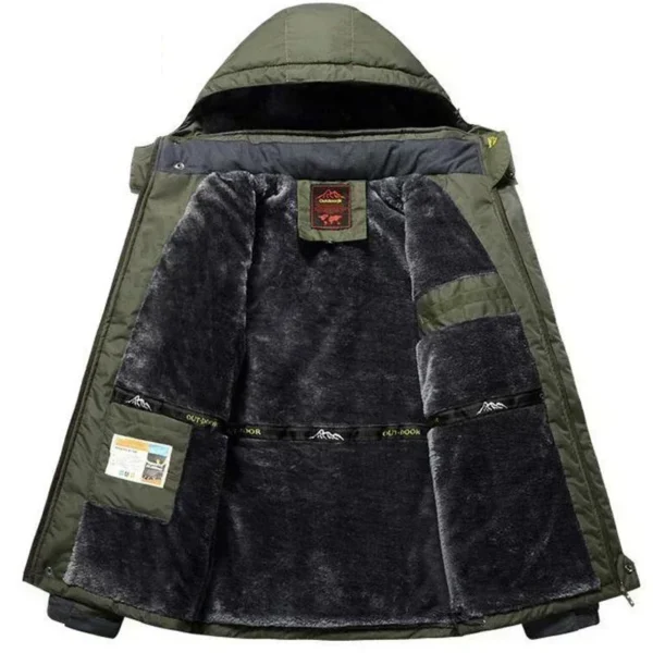 Winter Jacket Men Thick Fleece Waterproof Outwear Unload Jackets Men's Windbreaker Army Green Parka Raincoat Coats Plus Size 9XL - Image 3