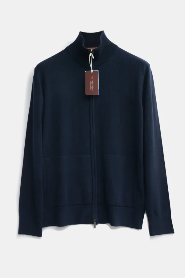 Chinese Brand Wool Blend Bomber Jacket, a vintage-inspired zip-up cardigan designed for warmth and style through fall and winter.