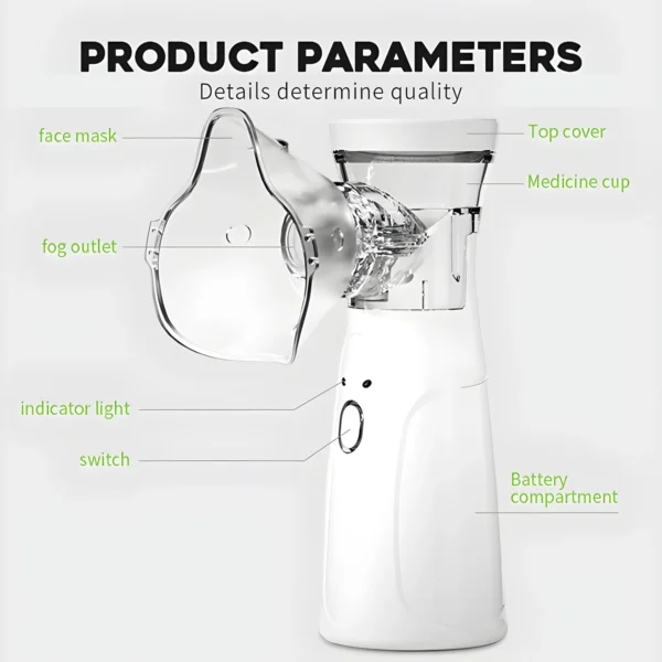 Silent Mesh Handheld Nebulizer Asthma Inhaler Atomizer Mini Portable Nebulizer Humidifier Children Health Care