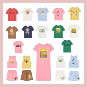 2025 Summer TAO Baby Boys Cartoon T Shirts Shorts Suits Kids Cotton Clothes Children's Clothing Overalls Toddler Girl Vest Sets