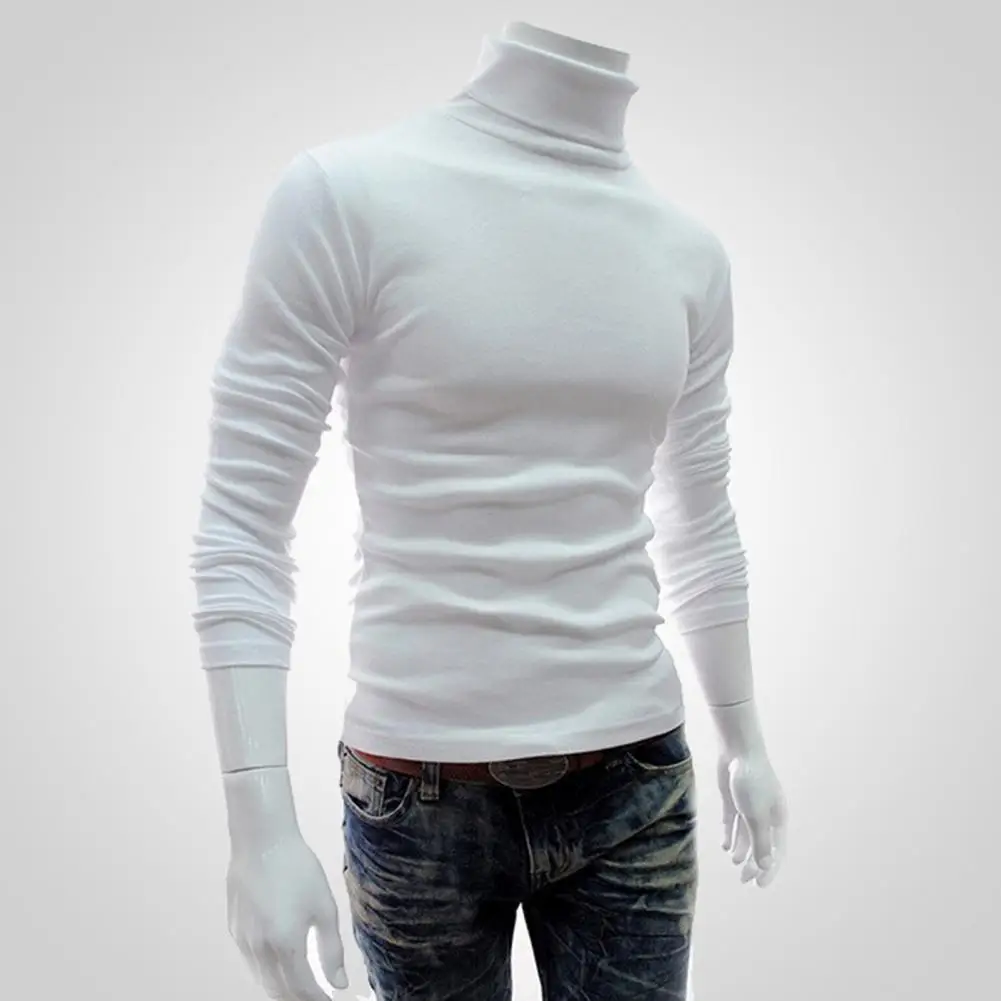 Shirt Stretchy Soft Autumn Turtleneck Long Sleeve Solid Color Winter Knitted Pullover Breathable Men 2021New for And Touch - Image 5