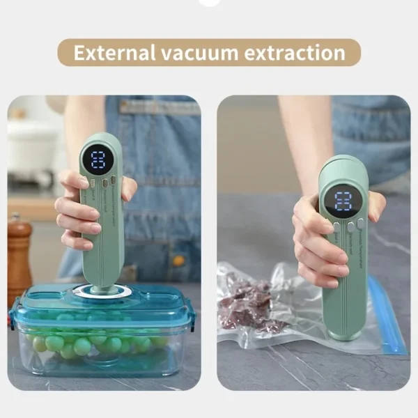 Portable USB charging vacuum sealer - a multifunctional food sealer with sealing, external suction, and inflation functions, - Image 5