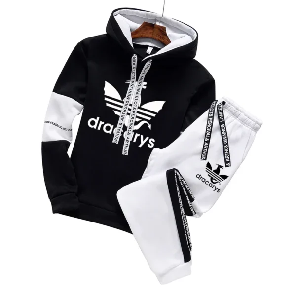 2024 Winter Hoodie Sets Men Tracksuit Casual Hoodies Sweatshirt Piece Set Male Pullover Hoody Fashion Streetwear Clothes Hoodies - Image 3