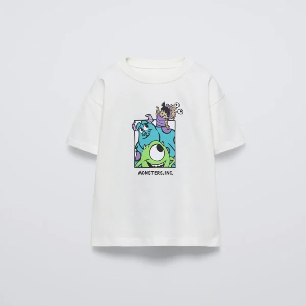 Black Tees Printing Tops Baby Summer Wear Cartoon Short Sleeve T Simple Cute Loose Bottoming Shirt Kids Thin Pure Cotton Costume - Image 4