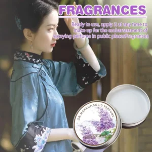 Woman Lavender Solid Perfume Portable Solid Balm Fresh Deodorants Flower Body Fragrances Plant Long-lasting Elegant Aroma C Y0D1
