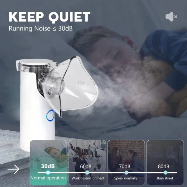 Medical Equipment Mini Handheld Portable Nebulizer Baby Health Mini Silent Steam Humidifier Inhaler Mesh Nebulizer - Image 6