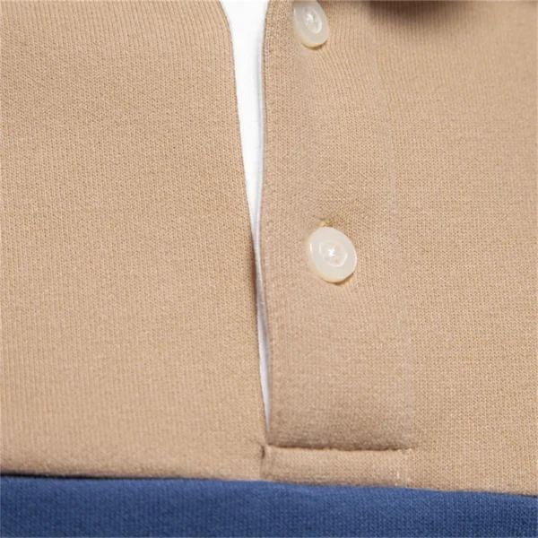 AIOPESON Men’s Premium Sweatshirt, a stylish color-blocked hoodie with a business casual appeal, offering the perfect blend of comfort and sophistication. - Image 2