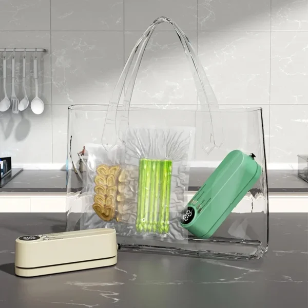 Portable USB charging vacuum sealer - a multifunctional food sealer with sealing, external suction, and inflation functions, - Image 6