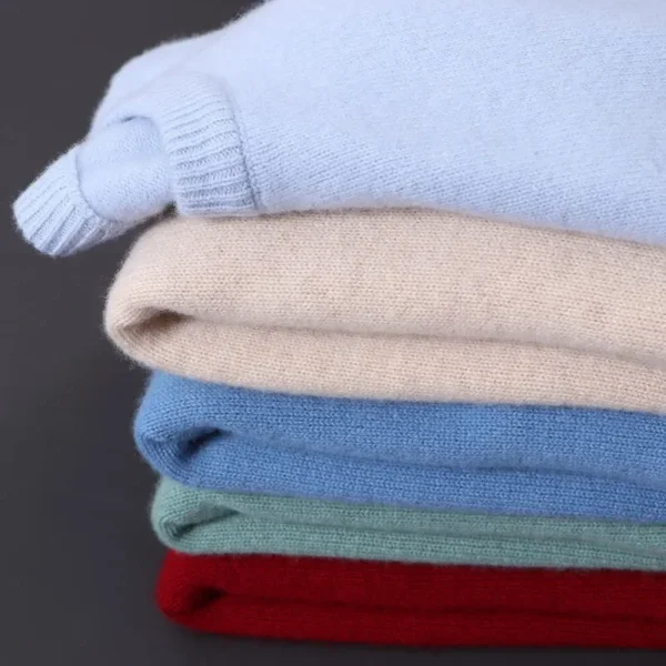 Cashmere Sweater O-neck Pullovers Men's Loose Oversized M-5XL Knitted Bottom Shirt Autumn Winter New Korean Casual Men's Top - Image 5