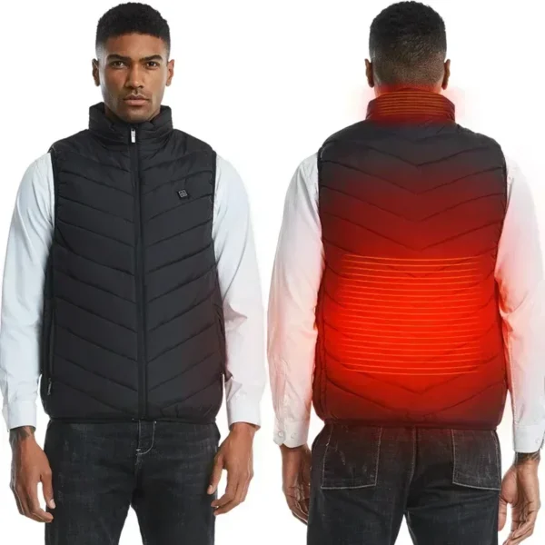 21/13/9Areas Self Heating Vest Jacket Heated Winter Men Womens Heated Jacket Tactical Heating Vest Body Warmer Coat with Gloves - Image 5