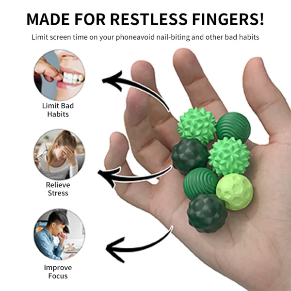 Magnetic Sensory Silicone Ball Hand Touch Ball Soft Massage Training Raised Point Waist and Foot Massage Ball Relieve Anxiety