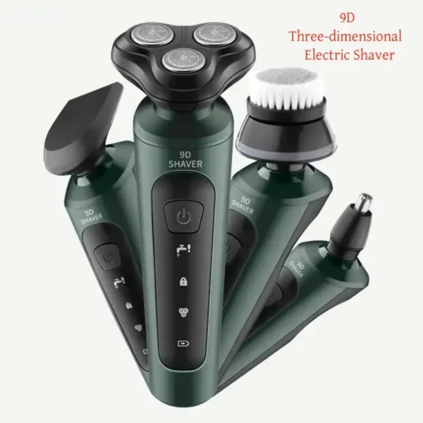 Electric Shavers Men Waterproof Wet Dry Use Electric Trimmer Razor Rechargeable Battery Rotary Shavers Machine Shaving
