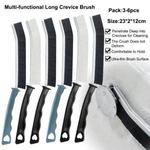 3-6Pcs Hard Bristle Crevice Cleaning Brush for Household Use Bathroom Kitchen Scrub Brush for Shower Tile Skinny Gaps Clean Tool