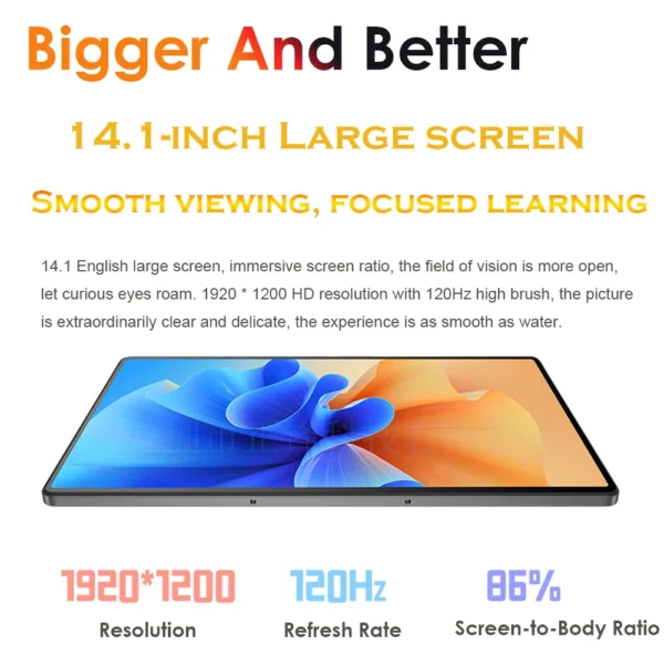 Ultra Large Screen 14.1 Inch Tablet Pc 16+512GB Phone Call tablet 12000mAh 5G WiFi GPS Pad Maxpad Laptop Google Play Android 14 - Image 3