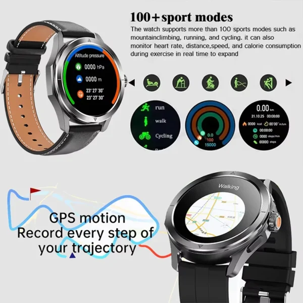 Xiaomi S4 Ultra Outdoor Sports Smartwatch – AMOLED Screen, NFC, GPS Compass, Heart Rate, Waterproof, Bluetooth Call - Image 3