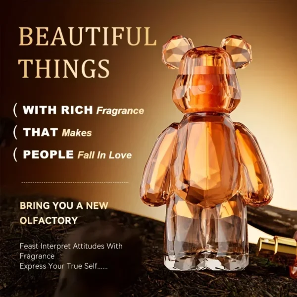 3.38 oz Romantic Gemstone Bear Ladies Perfume Figo Scent, stylish cute, luxury gift box, perfect for everyday use and travel - Image 2