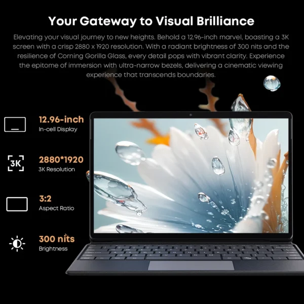CHUWI 2 In 1 Hi10 Max Tablet PC 12.96inch 2880*1920 Screen Core N100 Laptop 12GB RAM 512GB ROM Windows 11 Tablets 2.4G/5G WiFi - Image 2