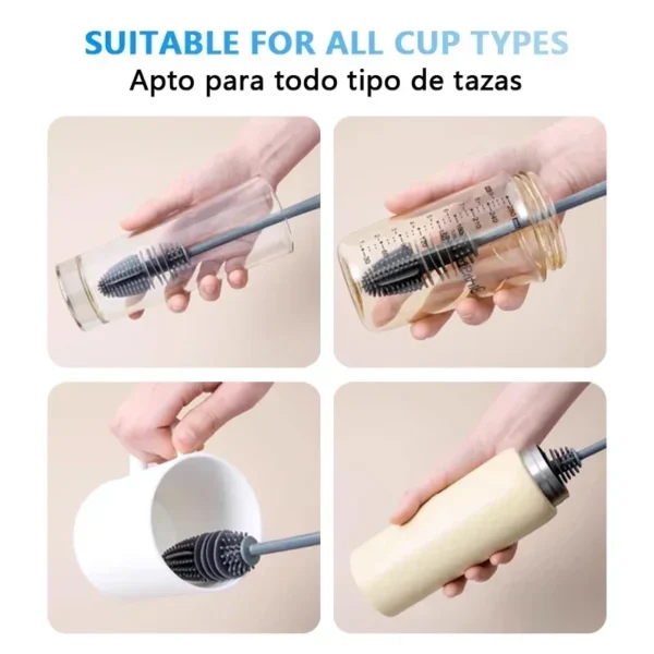 Silicone Bottles Brush Baby Bottles Clean Brushes Long Cleaning Brush Cup Brush for Scrubbing Useful Cleaning Product for Home - Image 5