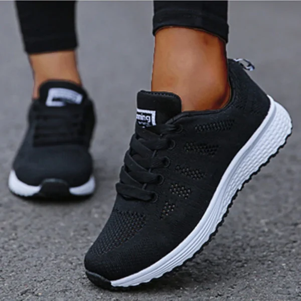 Sneakers For Women Fashion Breathable 2024 New Comfortable Soft Sneakers Women Mesh Fabric Lace Up Woman Shoes Female Footwear - Image 4