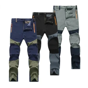Men’s Hiking Pants, Quick Dry Lightweight Waterproof, Outdoor Travel Trekking Trousers