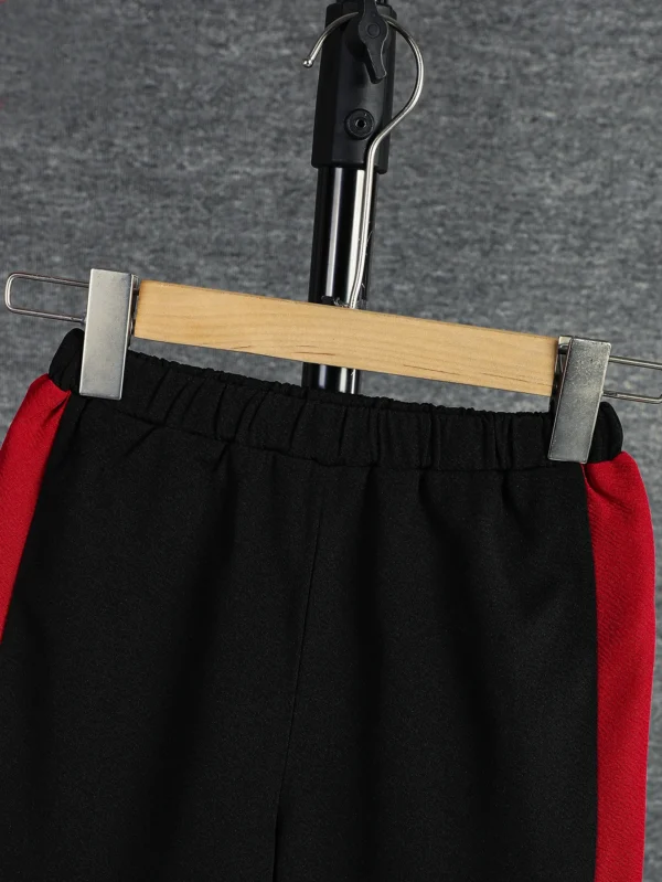 2pcs Boys Casual Colorblock Short Sleeve T-shirt & Shorts Set, Comfy Summer Kids Clothes - Image 6