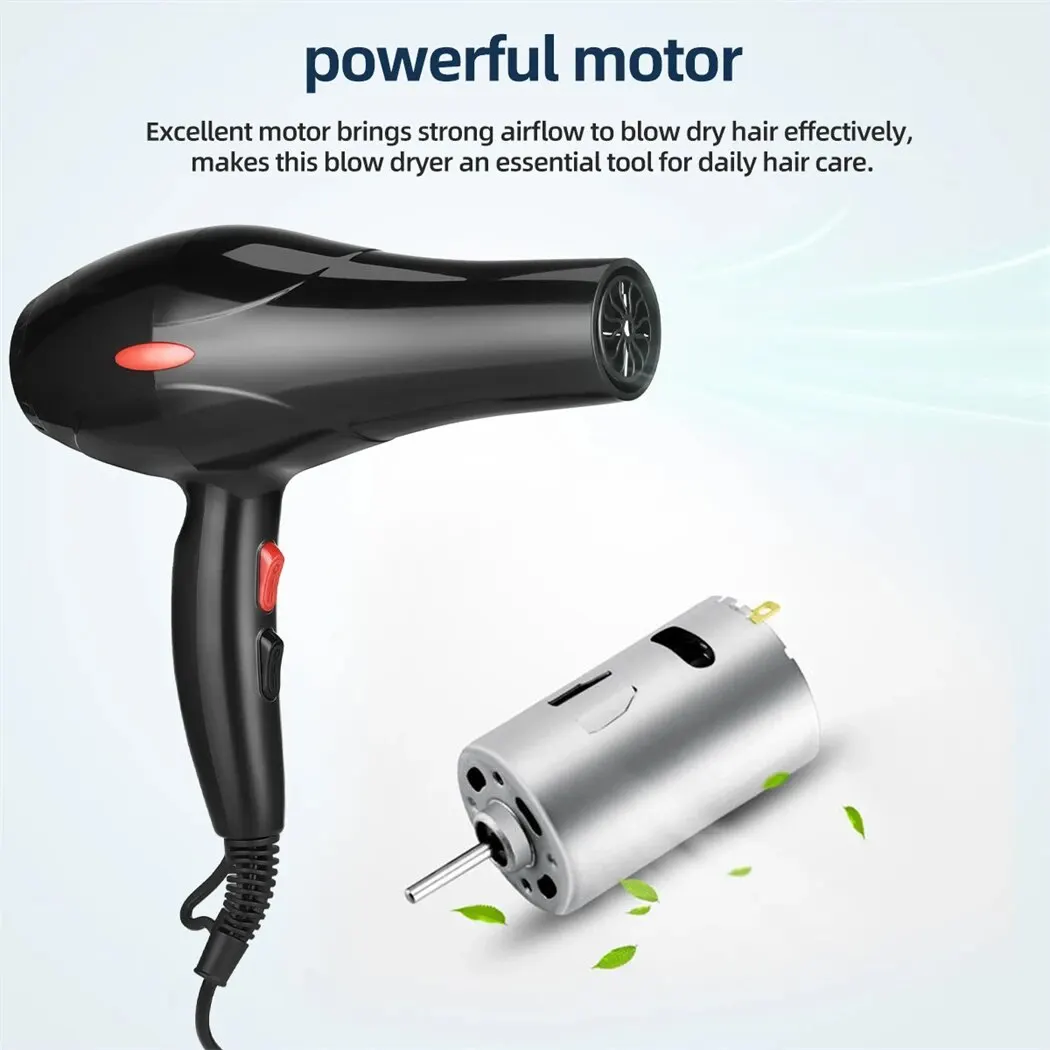 CkeyiN 1600W Hair Dryer Professional Negative Ion Blower Home Use Hot Cold Blow Drying Salon Blower Diffuser Concentrator Nozzle - Image 4