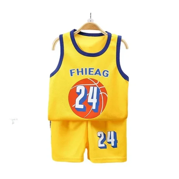 Children Sets Summer Sleeveless Basketball T-shirts Shorts for Children Clothing Quick-drying Sport Tank Tops Kids Clothes - Image 4