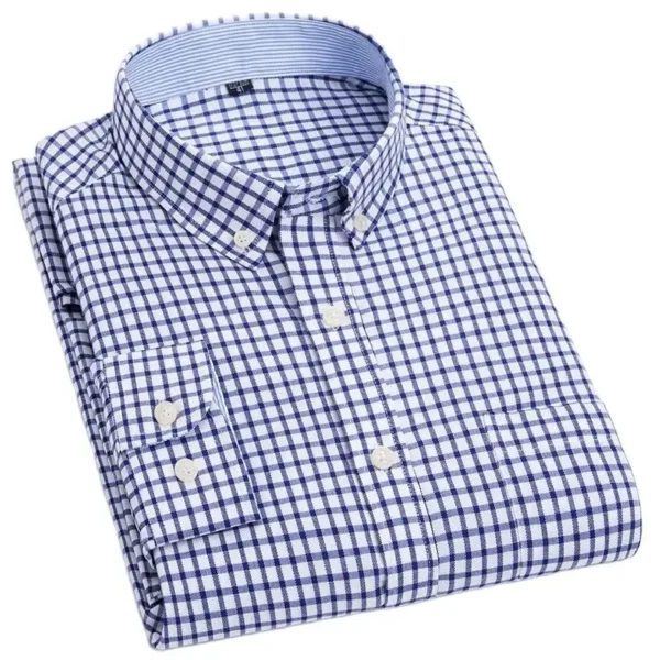 Men's long sleeve shirt non-ironing Oxford spinning spring summer autumn slim casual comfortable all fashion fast color shirt