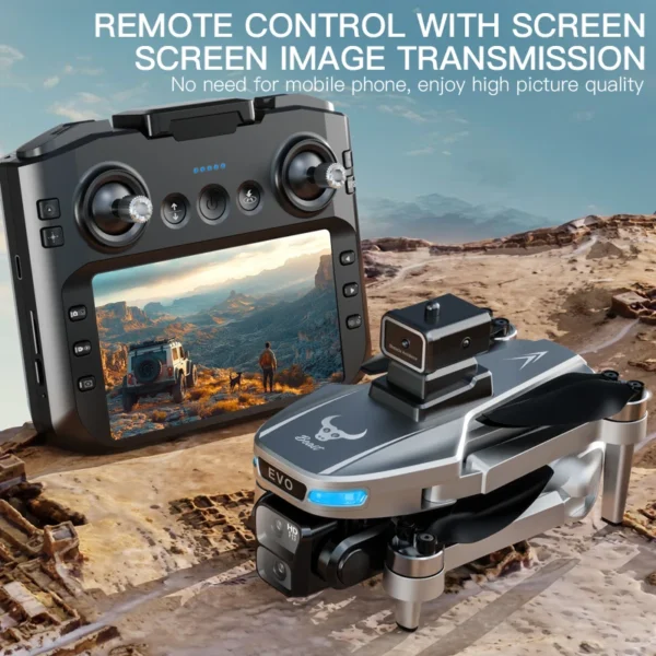 Max Pro Drone with Dual Cameras, GPS, Brushless Motors, Obstacle Avoidance, 4.5-inch Control Screen - Image 4
