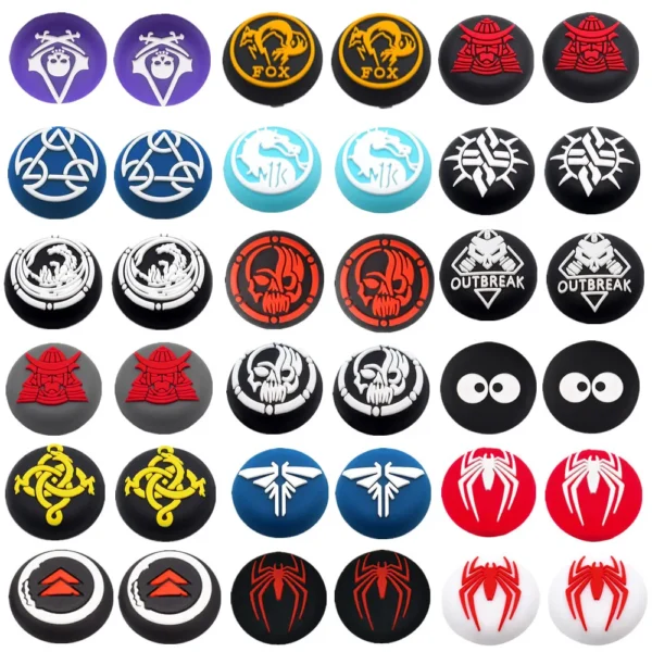 Anti-Slip Silicone Thumbstick Grip Caps – Compatible with PlayStation 5, PS4, Xbox Series X/S Controllers
