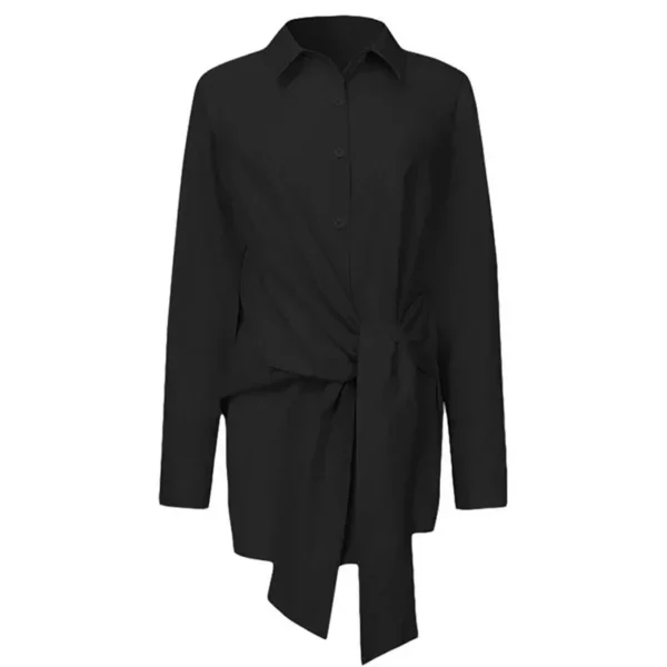 Long Sleeve Women Shirt Button Loose White Blouses Office Lady Elegant Cotton Tops - Image 4