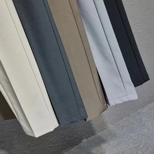 Men's High-end Black Drapedsuit Trousers Casual Business Pants Straight-leg Anti-wrinkle No Ironing Needed Ninemore Inch - Image 3