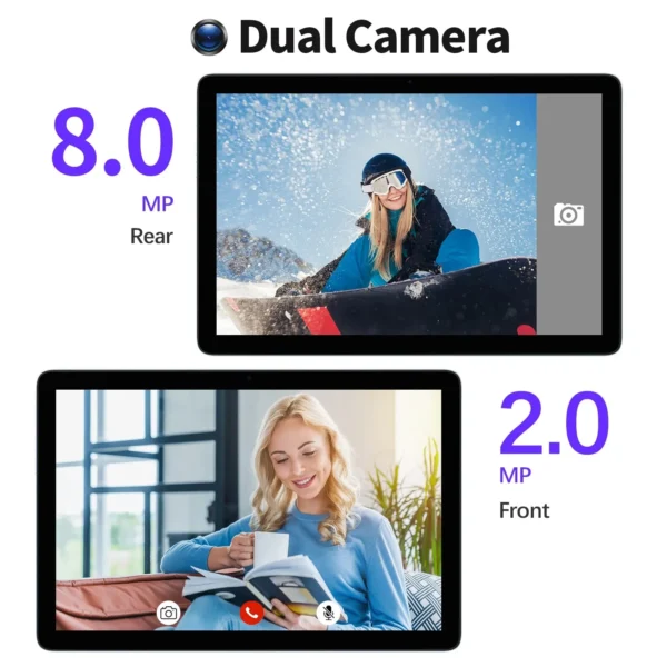 PRITOM TAB11 Android 14 Tablet – 10" Screen, 8GB RAM (Expandable), 128GB Storage, Octa-Core Processor, 5G WiFi, Includes Keyboard & Mouse - Image 4