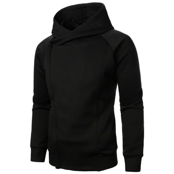 New Fashion Side Hidden Zipper Jackets With Nood Solid Casual Basic Hoodies Men Slim Fit Hooded Sports Sweatshirt Autumn Outwear - Image 5