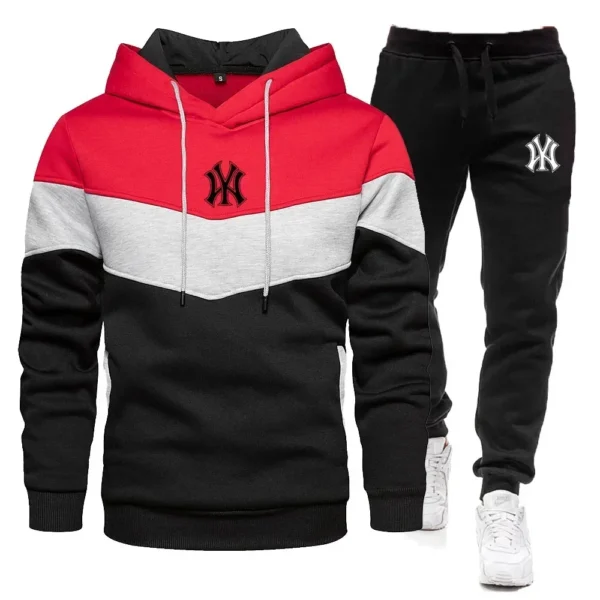 New Men's Sets Autumn and winter Zipper Hoodie and Pants 2 Pieces Casual Tracksuit Male Brand Running Jogging Sportswear Suit - Image 2