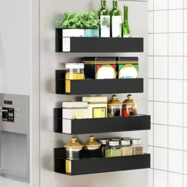 2pcs Magnetic Storage Shelf Household Kitchen Refrigerator Washing Machine Side Hanging Storage Rack, Multifunctional Storage - Image 5