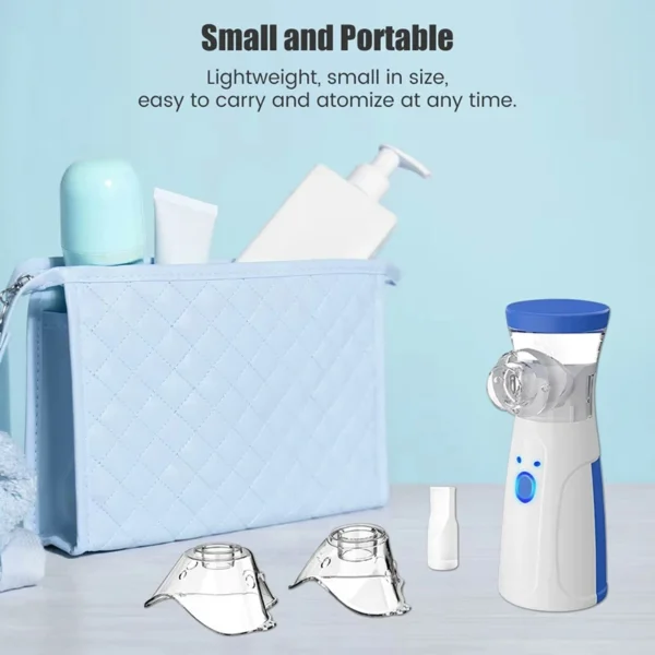 MINK Medical Handheld Nebulizer, Ultrasonic Micro Net Silent Nebulizer, Adult and Child Asthma Emergency Nebulizer - Image 3
