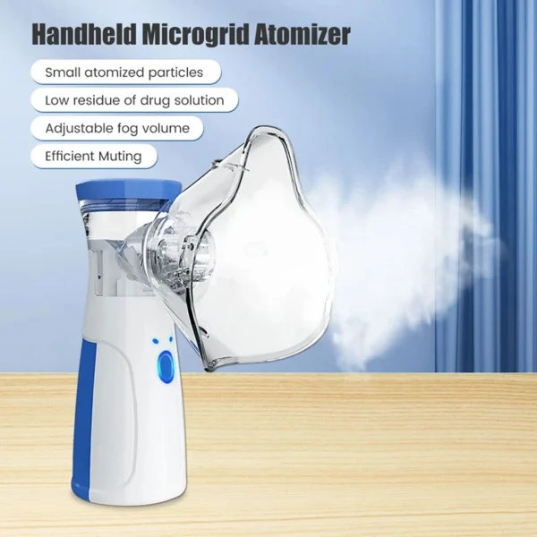 MINK Medical Handheld Nebulizer, Ultrasonic Micro Net Silent Nebulizer, Adult and Child Asthma Emergency Nebulizer - Image 2