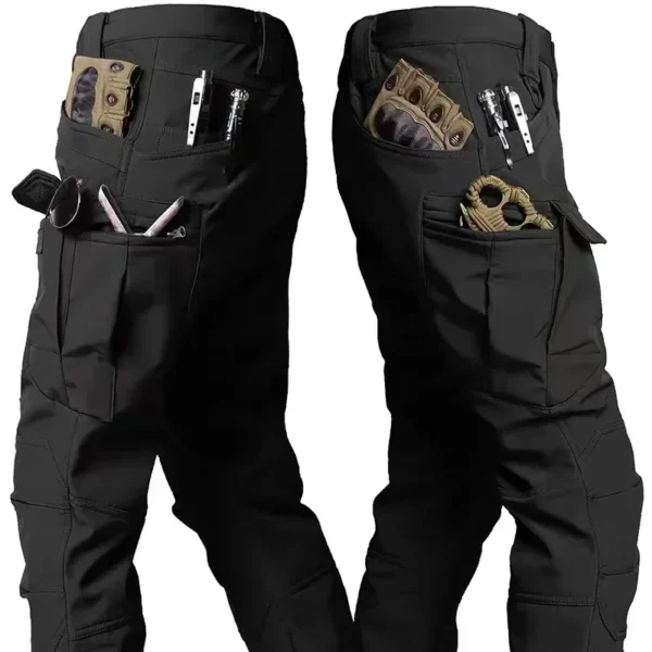 Tactical Winter Set for Men, Outdoor Windproof Waterproof Suit, Multi-Pocket Soft Shell Hooded Jackets & Sharkskin Work Pants - Image 3